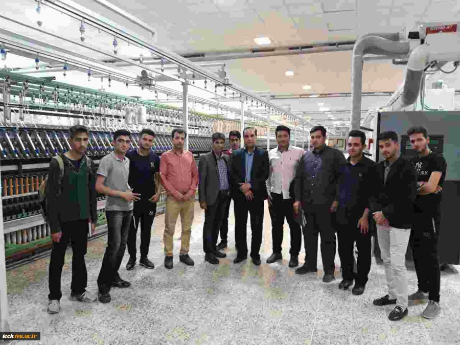 بازدید دانشجویان رشته نساجی از کارخانجات ریسندگی و بافندگی سیناتاب 2