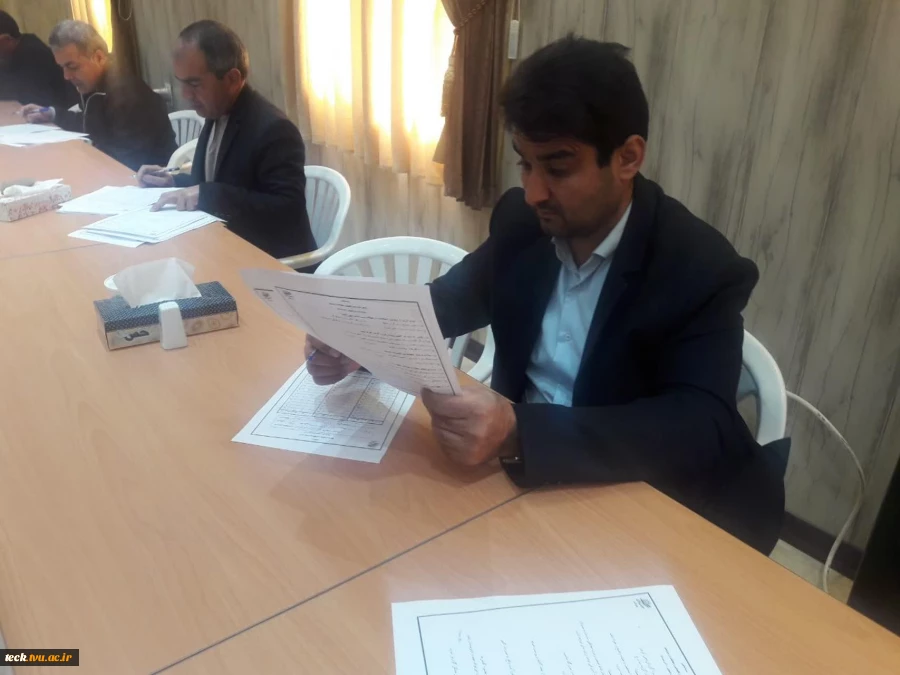 برگزاری آزمون کتاب اصول نگهبانی و حفاظت از سازمان های حراست کل استان اصفهان در بین نگهبانان دانشکده فنی شهید رجائی کاشان 4