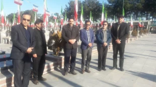 تجدید میثاق هیئت رئیسه و برخی استادان و کارکنان دانشکده فنی با شهیدان دفاع مقدس، مدافعین حرم و شهدای انقلاب بهمن97 و حضور در گلزار شهدای دارالسلام کاشان 13