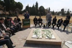 تجدید میثاق با شهدای گمنام مدفون در دانشکده فنی شهید رجائی کاشان،