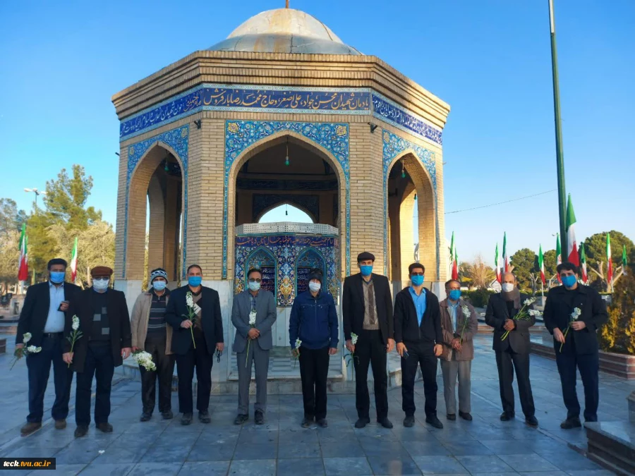 آیین تجلیل از شهدای انقلاب و دفاع مقدس و حضور جمعی از اعضای هیئت رئیسه، اساتید و کارکنان دانشکده فنی شهید رجائی در دارالسلام کاشان 2