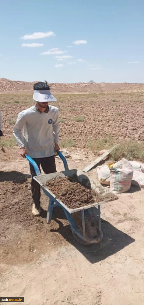 برگزاری اردوی جهادی اعضای بسیج دانشجویی دانشکده فنی و حرفه ای شهید رجائی کاشان در روستاهای شهرستان 7