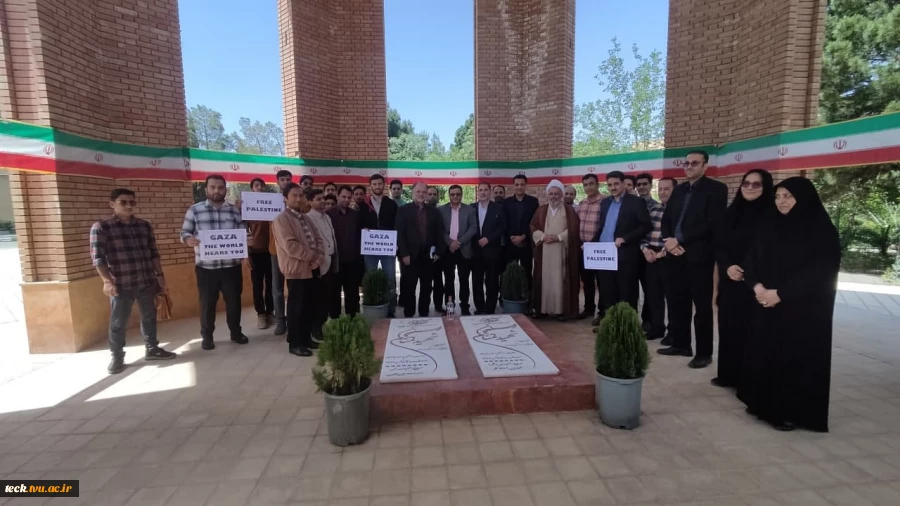 اجتماع دانشگاهیان دانشکده فنی و حرفه ای شهید رجایی کاشان در حمایت از تظاهرات ضد صهیونیستی دانشجویان آمریکا و اروپا 5