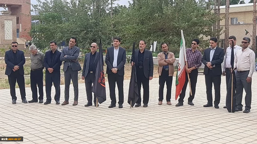 تجمع جمعی از اساتید ، کارکنان و دانشجویان دانشگاه ملی مهارت شهید رجایی کاشان در محکومیت ترور ناجوانمردانه دبیرکل حزب الله لبنان  2