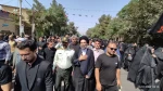 حضور رئیس ، معاون فرهنگی و دانشجویی ، جمعی از اساتید و کارکنان دانشکده ملی مهارت شهید رجایی کاشان در مراسم تشییع شهدای اقتدار و مبارزه با اسرائیل در کاشان  2